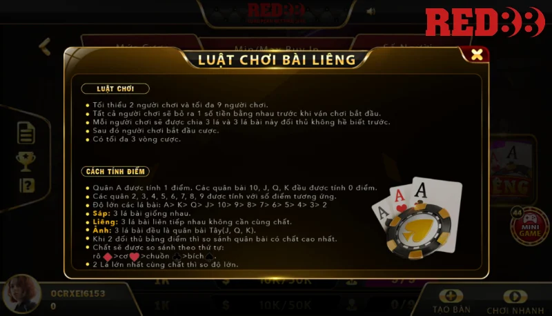 Cách đánh bài liêng Red88